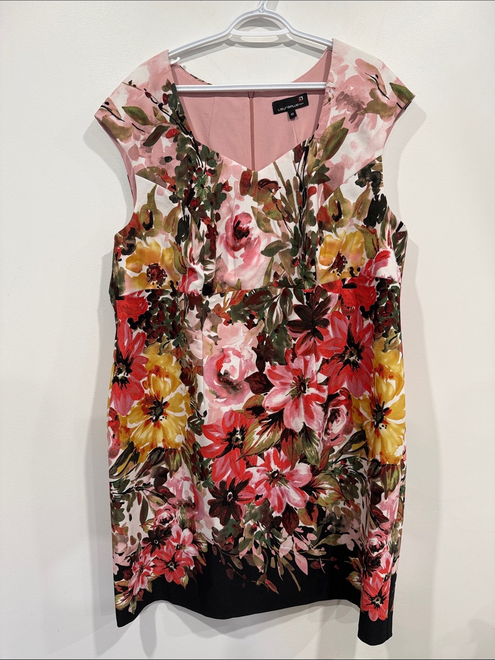 London Times Floral Midi Dress in Pink